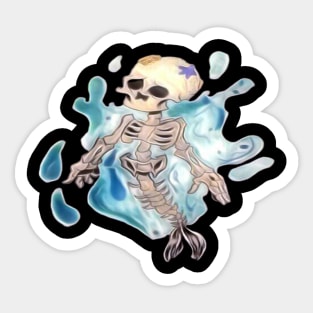 Mermaid Skeleton Sticker